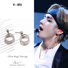 Load image into Gallery viewer, Three Rings Earrings