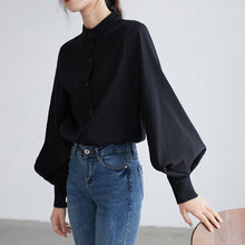 Load image into Gallery viewer, Big Lantern Sleeve Blouse Women Autumn