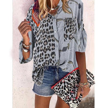 Load image into Gallery viewer, Women Blouse 2021  Long Sleeve Leopard Shirt