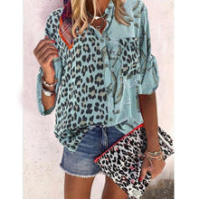 Load image into Gallery viewer, Women Blouse 2021  Long Sleeve Leopard Shirt