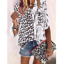 Load image into Gallery viewer, Women Blouse 2021  Long Sleeve Leopard Shirt