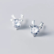 Load image into Gallery viewer, Rinhoo Christmas Stud Earrings Rhinestone Snowflake Elk Earrings