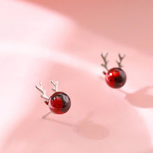 Load image into Gallery viewer, Rinhoo Christmas Stud Earrings Rhinestone Snowflake Elk Earrings