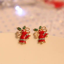 Load image into Gallery viewer, Rinhoo Christmas Stud Earrings Rhinestone Snowflake Elk Earrings