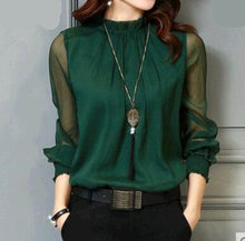 Load image into Gallery viewer, Chiffon Blouse New Women Tops Long Sleeve