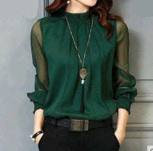Load image into Gallery viewer, Chiffon Blouse New Women Tops Long Sleeve
