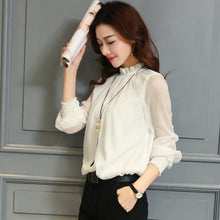 Load image into Gallery viewer, Chiffon Blouse New Women Tops Long Sleeve