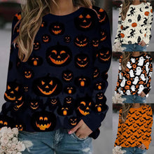 Load image into Gallery viewer, Women Hoodies Pumpkin Lantern Printing Halloween Fashion Sweatshirt