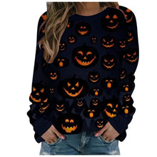 Load image into Gallery viewer, Women Hoodies Pumpkin Lantern Printing Halloween Fashion Sweatshirt