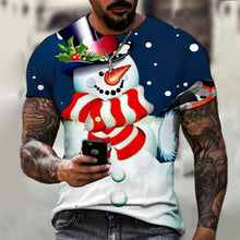 Load image into Gallery viewer, New Men's T-shirt Brand Design Christmas Santa Claus Christmas Tree Snowman