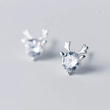 Load image into Gallery viewer, Rinhoo Christmas Stud Earrings Rhinestone Snowflake Elk Earrings
