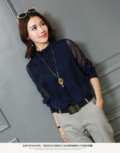 Load image into Gallery viewer, Chiffon Blouse New Women Tops Long Sleeve
