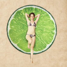 Load image into Gallery viewer, Round Fruit Shape Beach Blanket
