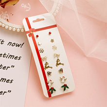 Load image into Gallery viewer, 8pcs/set Christmas Earrings Jewelry Accessories Set Cute Santa Claus Snowman
